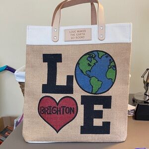 BRIGHTON LOVE MAKES THE EARTH GO ROUND TOTE